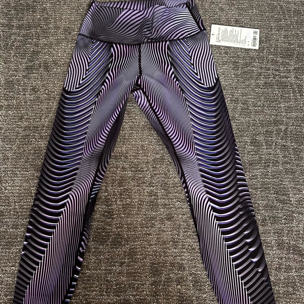 lululemon athletica Black and Purple Leggings